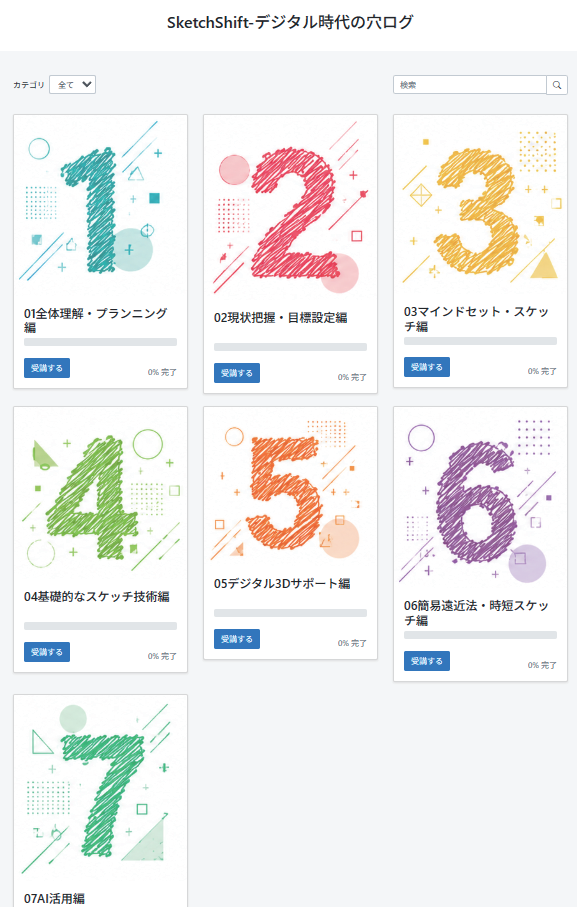 受講サイトTOP:1〜7カリキュラム一覧